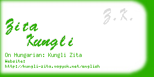 zita kungli business card